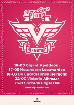 Barry Hay Flying V formation March 2018 tour ad